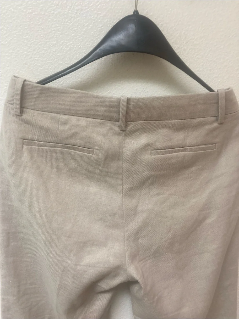 NWOT J. CREW Linen Blend Ecru Trousers Professional Sophisticated (6)